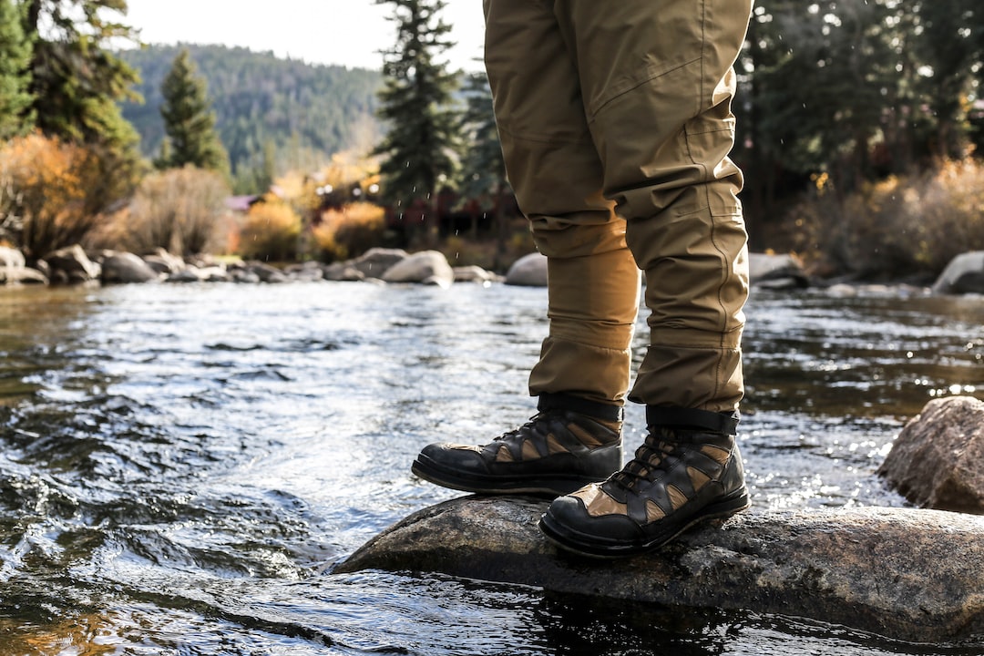 Hiker taking a break to maintain balance