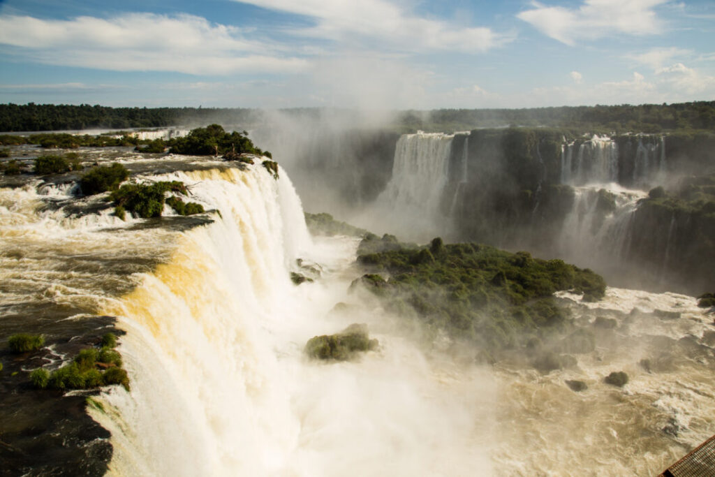 Iguazu Falls from above on the Brazilian side