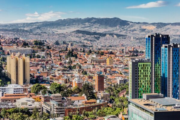 Bogota Skyline cityscape in Bogota capital city of Colombia South America