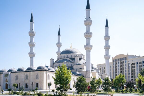 The Central Mosque of Imam Sarakhsi, named after a famed Islamic scholar who lived in the 11th century, officially opened in the Kyrgyz capital Bishkek.