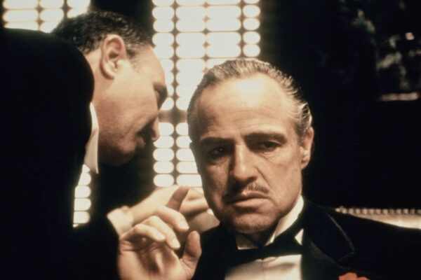 Marlon Brando and Salvatore Corsitto in The Godfather (1972)