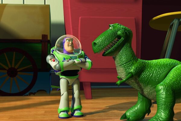 Tim Allen and Wallace Shawn in Toy Story (1995)