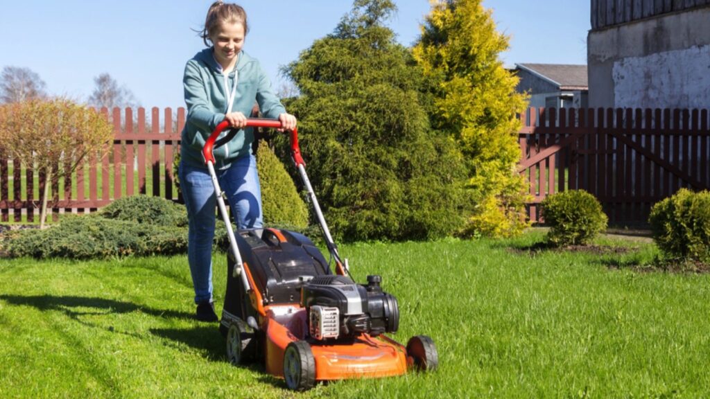 Teen-lawn-mowing