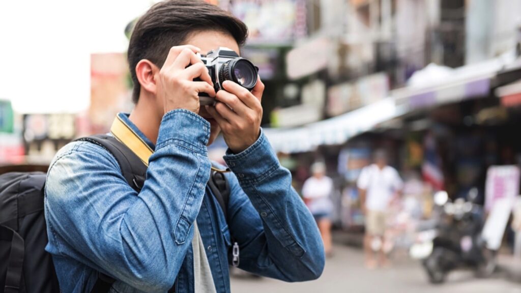 Traveler taking photo