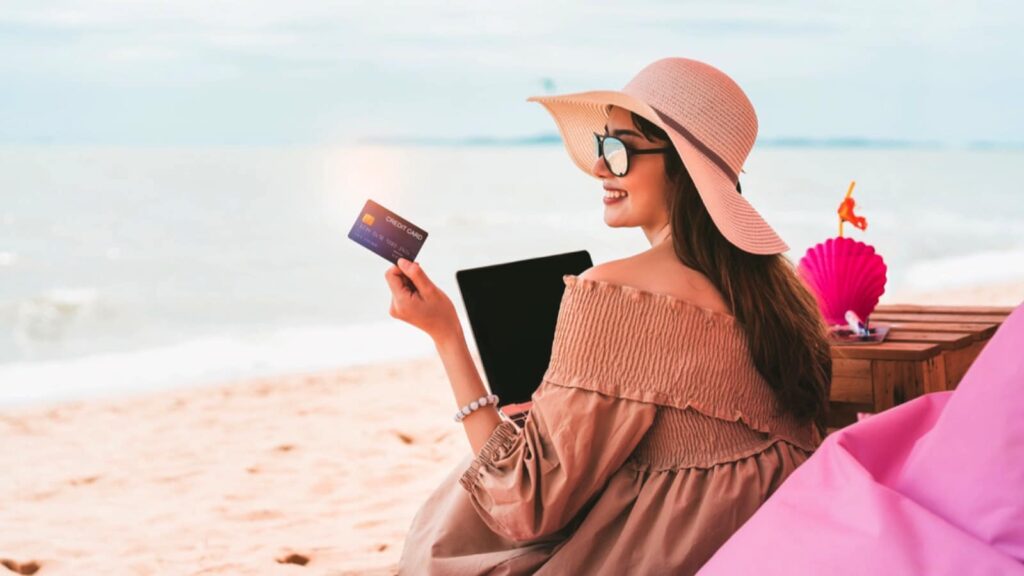 Traveler with credit card