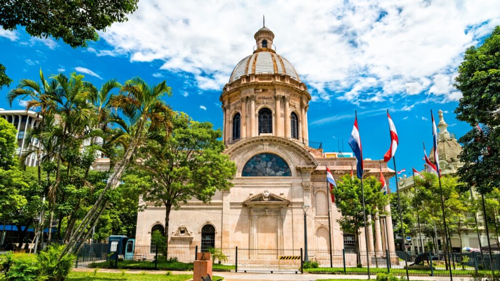 The National Pantheon of Heroes and oratory of the Virgin Our Lady Saint Mary in Asuncion, Paraguay