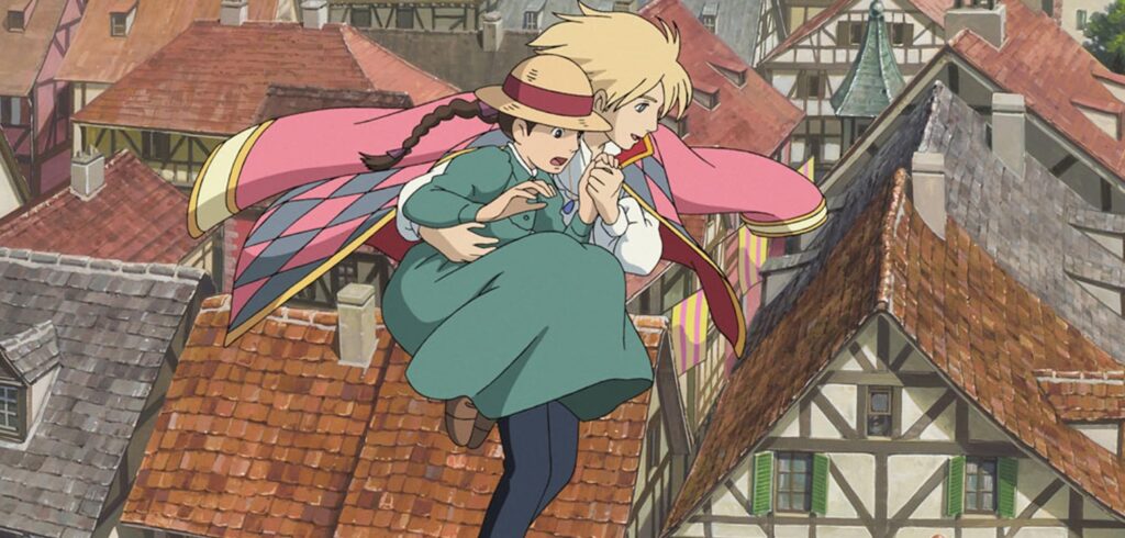 Christian Bale, Chieko Baishô, Takuya Kimura, Emily Mortimer, and Albano Jerónimo in Howl's Moving Castle (2004)