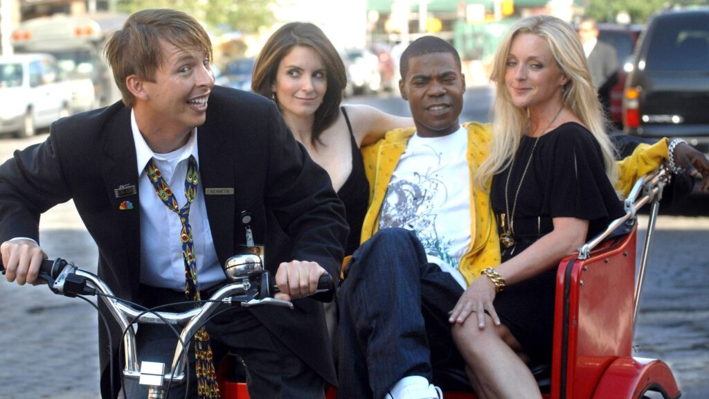 Jack McBrayer, Tina Fey, Tracy Morgan and Jane Krakowski on location for Entetainment Weekly Photoshoot to promote 30 ROCK, Meatpacking District, New York, August 11, 2007