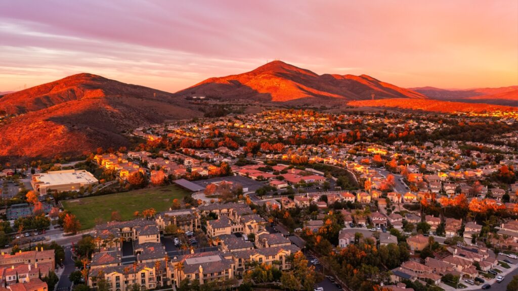 Eastlake Chula Vista in San Diego County. San Miguel Mountain in distance.